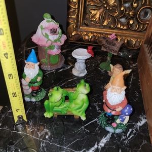 Fairy garden knome statues mini